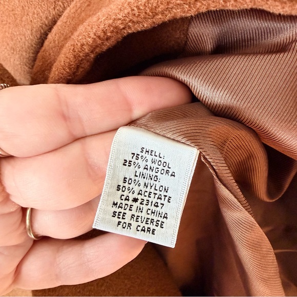 Talbots Brown Wool Angora Coat - Picture 8 of 12